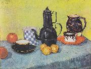 Vincent Van Gogh Still life with coffee pot, dishes and fruit Germany oil painting artist